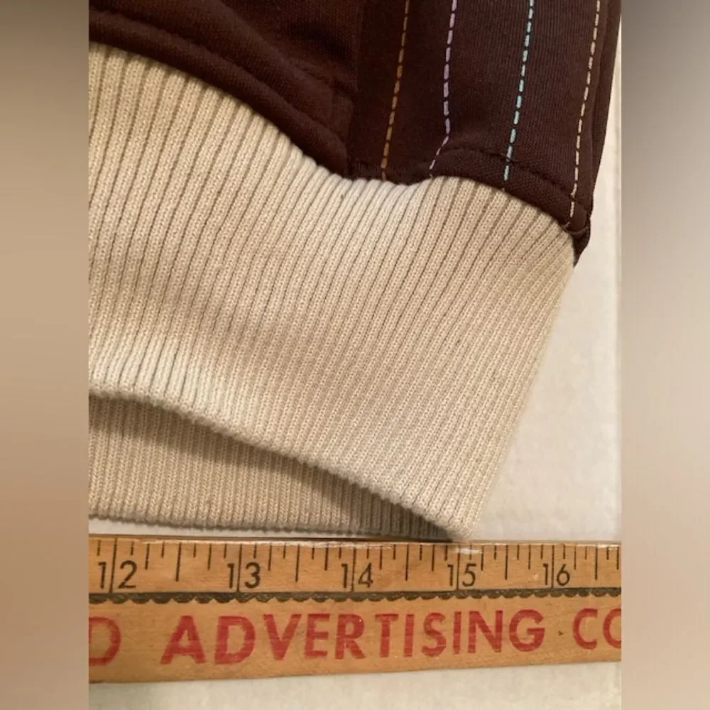 Native Tongues Mad Soul Men’s Full Zip Jacket Brown Retro Styled Size Large